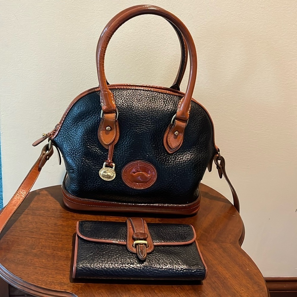 Dooney & Bourke all weather leather inside & out satchel shoulder bag & Wallet